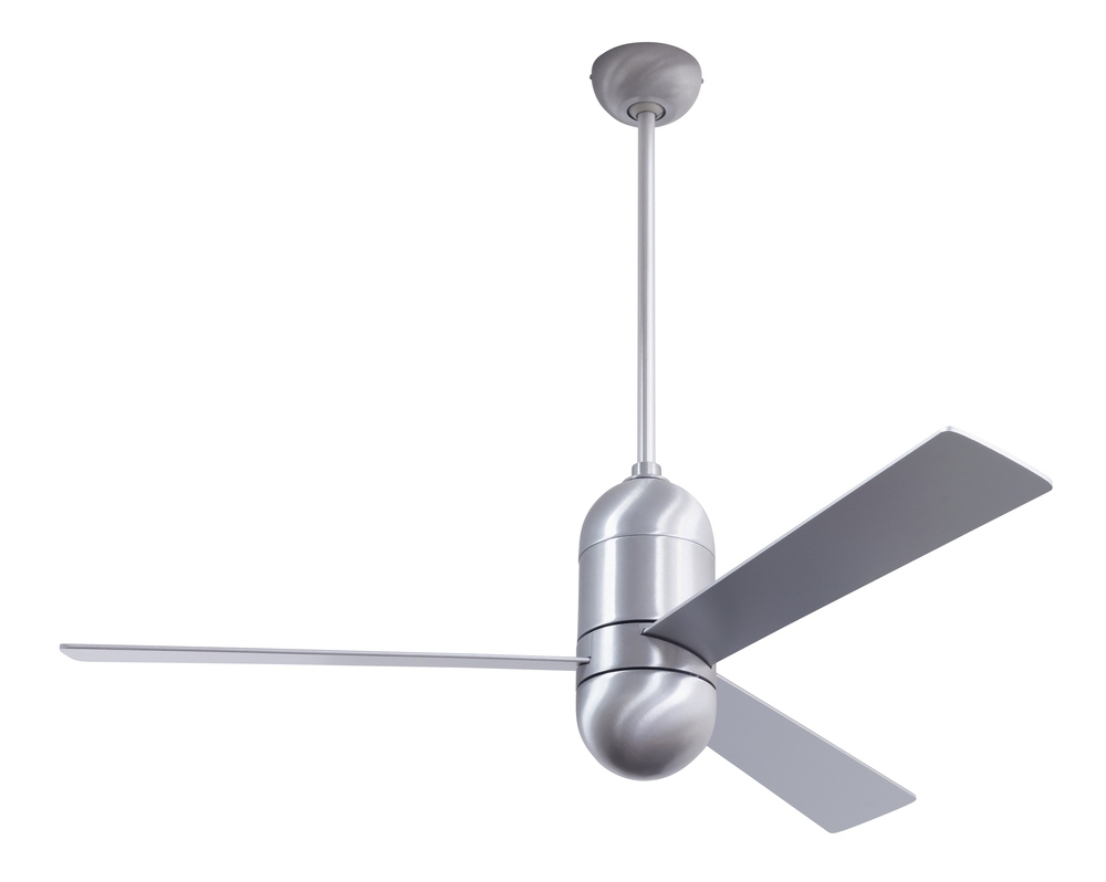 Cirrus DC Fan; Brushed Aluminum Finish; 50" White Blades; No Light; Wall Control