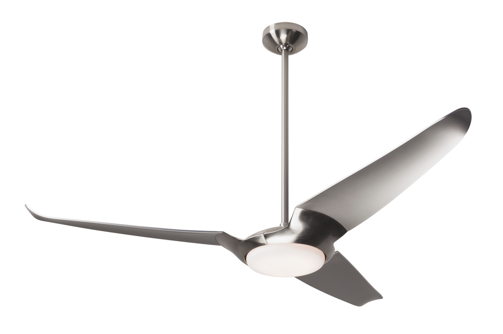 IC/Air (3 Blade ) Fan; Bright Nickel Finish; 56" White Blades; 20W LED; Remote Control