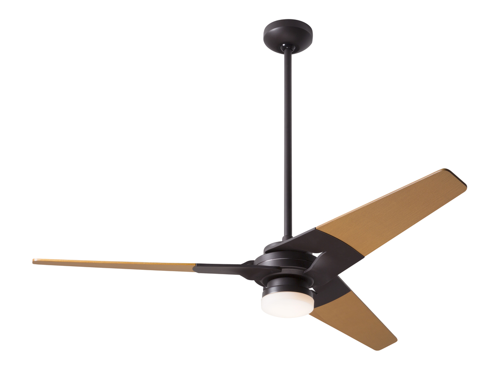 Torsion Fan; Dark Bronze Finish; 52" Maple Blades; 17W LED; Fan Speed and Light Control (3-wire)