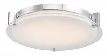 Abra Lighting 30011FM-CH-Matrix - Flat Round Glass Low profile Flushmount