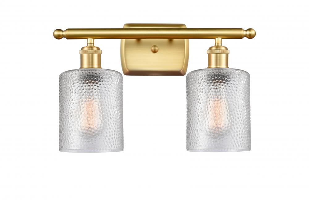 Antique Finish Innovations 516-2W-AB-G112 Transitional Two Light Bath Vanity from Ballston Collection in Brass