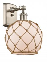 Innovations Lighting 516-1W-SN-G121-8RB - Farmhouse Rope - 1 Light - 8 inch - Brushed Satin Nickel - Sconce